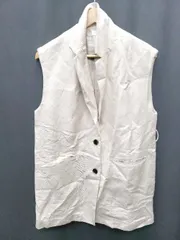 ◇ Θ ◎ Apart by ジレ ベスト サイズL ベージュ レディース P  【1408200037175】