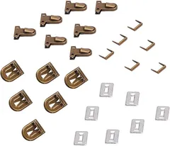PH PandaHall 10セット 鉄製 バッグ用留め具 バッグ留め金 差込錠カシメタイプ 差込み錠 バッグパーツ 引きカン金具 バックル 接続( アンティークブロンズ)
