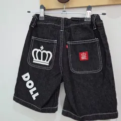 120 日本 ベビードール ブラックデニム 半ズボン