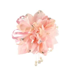 [クレインズコレクション] ふんわり グラデーション コサージュ ブローチ ピン クリップ レディース ピンク