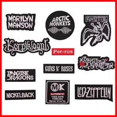 【人気商品】アイロンワッペン刺繍 男子ジャケットパッチ 補修かっこいい DIY服 アップリケ おしゃれ パッチ エンブレム 【Wdlife】ワッペン 補修 黒色11枚