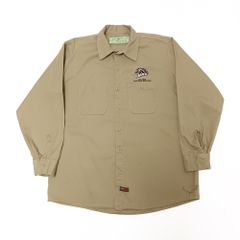 【90s】RED KAP レッドキャップ 長袖 ワークシャツ WMU 刺繍 ベージュ L