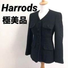 SC18ハロッズ毛皮ファーコートショートブルゾンアウターブラック黒無地