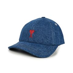 【AMI PARIS】 アミ パリス デニム ロゴ キャップ AMI PARIS アミ パリス デニムキャップ 帽子 UCP006DE0031 480
