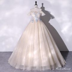 カラードレス 編み上げ シャンパン ブルー ロングドレス 結婚式 二次会 発表会 演奏会 ウェディングドレス ウエディングドレス 花嫁 前撮り