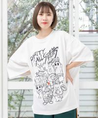 ScoLar Parity（スカラーパリティ）パリティのキャラ大集合 BIG-Tシャツ　オフホワイト、チャコールグレー、グリーン、パープル　352103