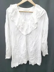 ◇ Ray BEAMS レイビームス フリルカラー 長袖 ブラウン ホワイト レディース P  【1407260047575】