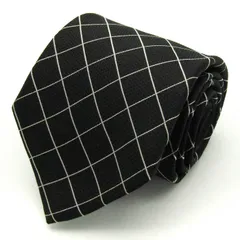 タカキュー ブランド ネクタイ チェック柄 格子柄 シルク 日本製 PO  メンズ ブラウン TAKA Q 【中古】
