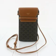 【未使用級】CELINE セリーヌ スマホショルダー クロコ 携帯 ネック 黒 未使用級】CELINE セリーヌ スマホショルダー クロコ 携帯 ネック 黒