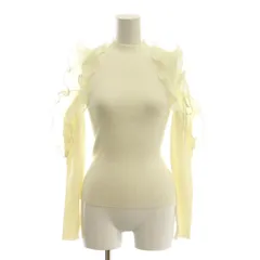 スナイデル SNIDEL 24AW プリーツフリルドッキングニットプルオーバー カットソー F アイボリー /MI ■OS