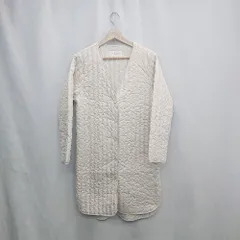 ◇ ⊇ chocol raffine robe 長袖 中綿ロングコート サイズF ベージュ系 レディース E  【1502180037580】