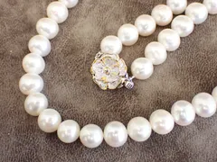 真珠ネックレス バロックパールネックレス バロック真珠ネックレス 本真珠 7.5~8mm SV