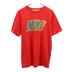ナイキ DRI-FIT ロゴ プリント 半袖 Tシャツ L レッド系 NIKE メンズ 【中古】  【220718】 メール便可