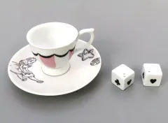 【中古】食器 不思議の国のアリス アフタヌーンティー× Alice in Wonderland エッグカップ(デミタスカップ＆ソーサー) 「ディズニー」