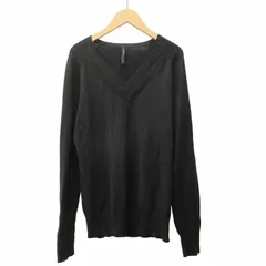 ブラックバレット バイ ニールバレット BLACKBARRETT by neil barrett ニット セーター Vネック フェイクレイヤード ストレッチ 無地 コットン 黒 ブラック 2 約M 0820 ■GY06 メンズのサムネイル