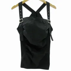 バーバリーブルーレーベル BURBERRY BLUE LABEL 美品 ベスト ビスチェ ギャザー ノースリーブ 38 黒 ブラック 0613