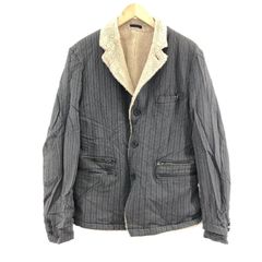 COMME des GARCONS HOMME　ジャケット　グレー　ストライプ　M