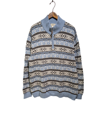 00s〜 LLBean Nordicpatternhalfzipknit