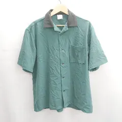 ◇ ⊂ CIAOPANIC チャオパニック ビッグシルエット 半袖 シャツ サイズM グリーン メンズ E  【1501160043795】