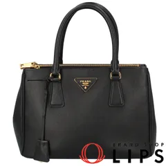 プラダ ガレリア ミディアム 2WAYハンドバッグ 1BA863 サフィアーノ レディース ハンドバッグ ブラック  美品 【中古