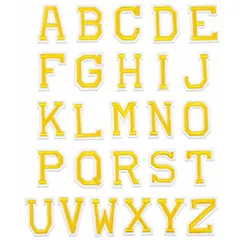 heizi イヌ ワッペン アイロン接着 かわいい 17種類 刺繍 アップリケ 子供 保育園 幼稚園 かばん 服 小物 (アルファベット 26枚)