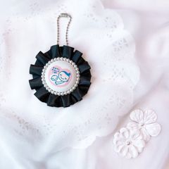 ハンドメイド　両面マタニティマーク　プリーツ　ブラック　完成品