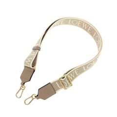 ロエベ バッグ用ショルダーストラップ ベージュ ロゴ アナグラム ジャガード ロエベ バッグ用ショルダーストラップ ベージュ ロゴ アナグラム