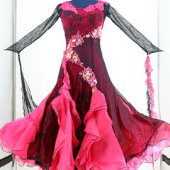 美品 日本製 社交ダンス衣装】ピンク SEKINE セキネ ワンピース
