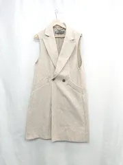 ◇ ⊇ ZARA ザラ ノースリーブ コート サイズM ベージュ レディース E  【1503050017343】