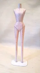ペーパークラフトキット　1/6サイズ　29㎝ドール用　トルソー　ピンクレース