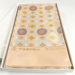 ofa2513 河合美術織物 袋帯 能寿天平蜀江華文 逸品 お仕立て付き　２～３週間で発送