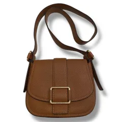 MICHAEL KORS マイケルコース マキシンミディアムサドルバッグ ショルダーバッグ ゴールド金具 クロスボディストラップ ペプルレザー キャメル レディース ゴーゴー古着セントラルパーク名古屋店NO.1332