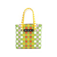 MARNI マルニ PVC バッグ チェック グリーン 極美品 - メルカリ