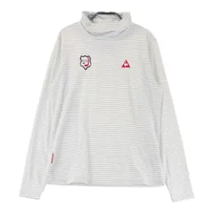 サイズ：L LE COQ GOLF ルコックゴルフ  タートルネック 長袖Tシャツ ボーダー柄 ホワイト系 [240101500610] ゴルフウェア レディース ストスト