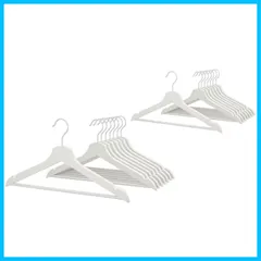 【数量限定】ホワイト 16本セット ＩＫＥＡ BUMERANG 木製ハンガー ブメラング 502.385.42【8本×２組】WH