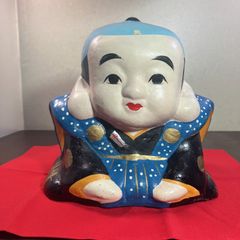 福助　置物　貯金箱　縁起物　　骨董品　アンティーク　レトロ　人形　商売繁盛　　福助人形　アンティーク　工芸品