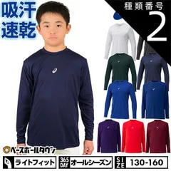 【新品未使用】 種類2:(001)ブラック/140 野球 アンダーシャツ ジュニア 長袖 丸首 ゆったり アシックス ネオリバイブ 吸汗速乾 ストレッチ 2124A030