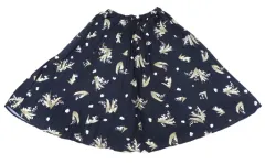 【中古】衣類 7つのつぼみ スズラン柄プリーツスカート ネイビー フリーサイズ 「アイドリッシュセブン×earth music＆ecology Japan Label」