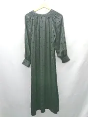 ◇ ⊂ KOBE LETTUCE コウベレタス RIHOコラボ　水玉 長袖 ロング ワンピース サイズM ブラック レディース E  【1412090068379】