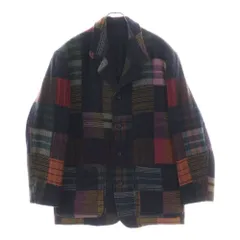 KENZO (ケンゾー) パッチワークデザイン チェック柄 ツイード シングル 4ボタン ウールテーラードジャケット マルチカラーのサムネイル