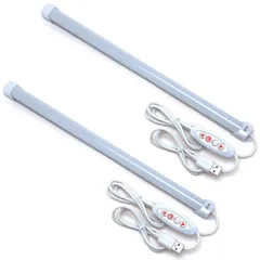 【特価商品】コントロールスイッチ付き 電球色/昼光色 LED30灯USBバーライト ２台セット 調光・調色 RL-BAR30DLCX2 ルートアール
