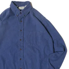 90's USA製 LLビーン ギンガムチェック コットン ネルシャツ (L) 黒×青 ボタンダウン 90年代 アメリカ製 旧タグ オールド L.L.Bean アメリカ古着 USED ビンテージ ヴィンテージ