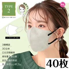 【タイプ2☆Mサイズ②】マスク 不織布 40枚 3D 立体 耳紐 バイカラー カラー 息苦しくない 蒸れない 小顔 大人 口紅つきにくい 耳痛くない ny488-2-m