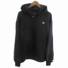 フレッドペリー FRED PERRY トラック プルオーバー パーカー フーディー ジャージ ロゴ 刺しゅう ブラック 黒 M ■SM3のサムネイル