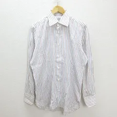 A■ユナイテッドアローズ/UNITED ARROWSマルチストライプ長袖シャツ/カッターS■白【39】MENS【中古】