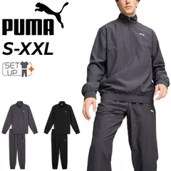 送料無料 プーマ トレーニングウェア メンズ 上下 PUMA ウーブン ハーフジップ トラックスーツ スポーツウェア 裏メッシュ アウター ロングパンツ セットアップ ウィンドブレーカー フィットネス ジム 男性 紳士用 上下組 服 ブランド アパレル/684