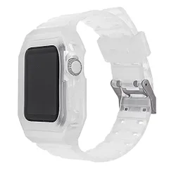 新品 コンパチブルApple Watch バンドアップルウォッチベルト45mm 44mm 42mm 41mm 40mm 38mm 一体型TPUケースカバー 保護ケースプロテクター耐衝撃 落下防止 防塵 防汗 iWatch Series 7/se/6/5/4/3