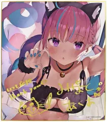 湊あくあ　ホロライブ　がおう　水着　色紙　複製サイン入り　誕生日記念　2020 ホロライブ 湊あくあ 誕生日記念2020 がおう先生イラスト色紙