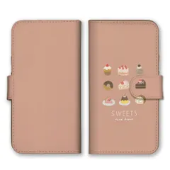 iPhoneSE 第3世代 第2世代 ケース 手帳型 アイフォンSE スマホケース 携帯ケース スイーツ 甘いもの 糖分 砂糖 ケーキ ドーナツ プリン メルヘン パステルカラー パープル かわいい カラー04