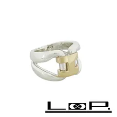 【希少レア品】 エルメス ミニクルー コンビ リング シルバー ゴールド 希少レア品】 エルメス ミニクルー コンビ リング シルバー
